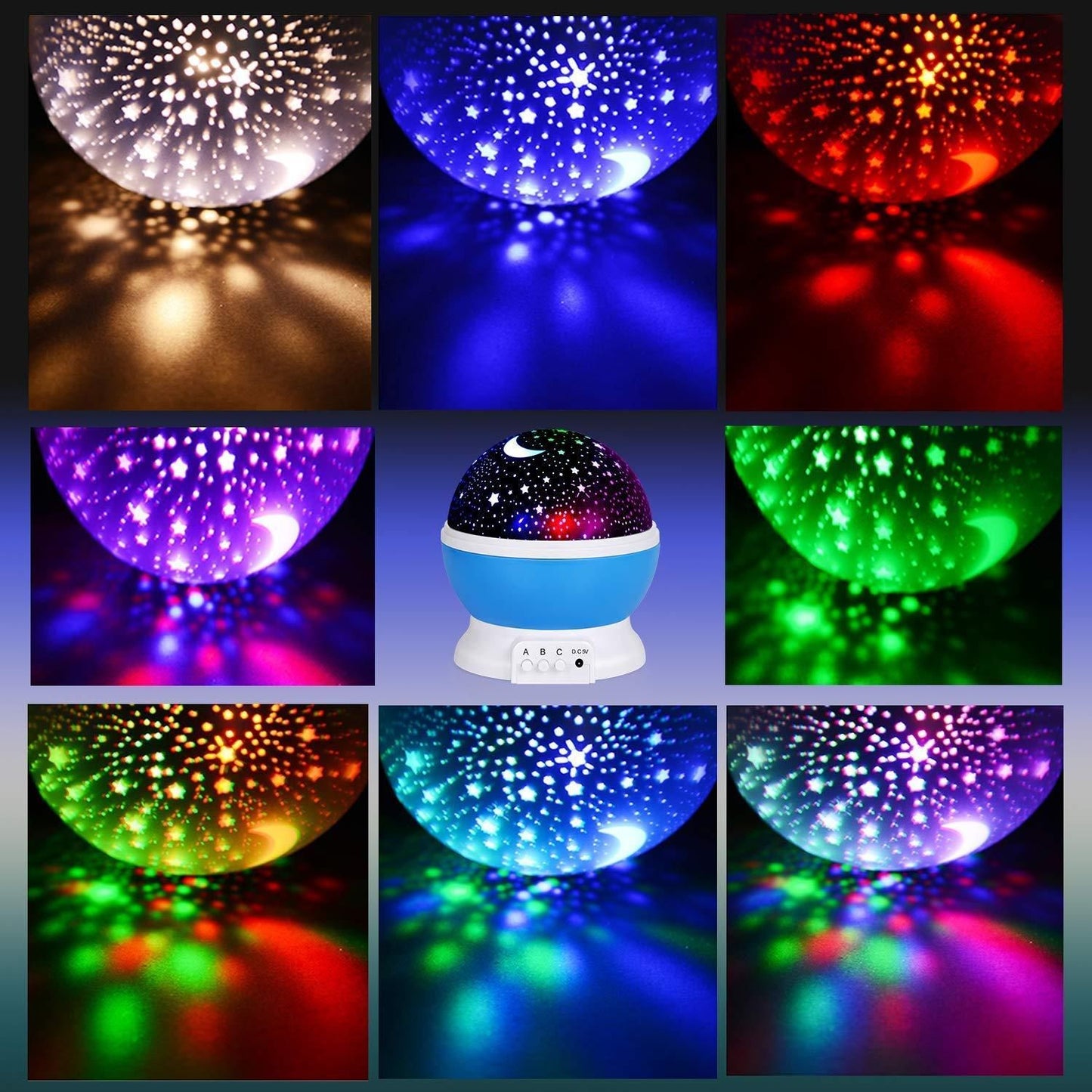 Star & Moon LED Night Light Lamp