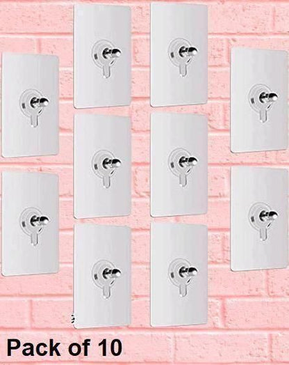 Self-Adhesive Wall Hooks (Pack of 10)